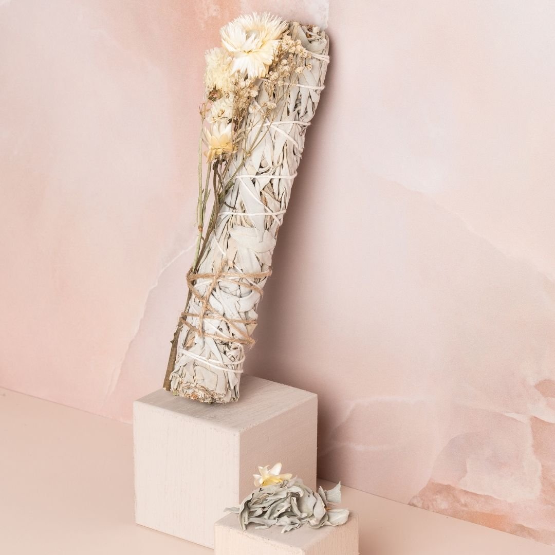 Flower Power Salbei Stick (22cm) - getrockneter Blumenzauber - Smellacloud