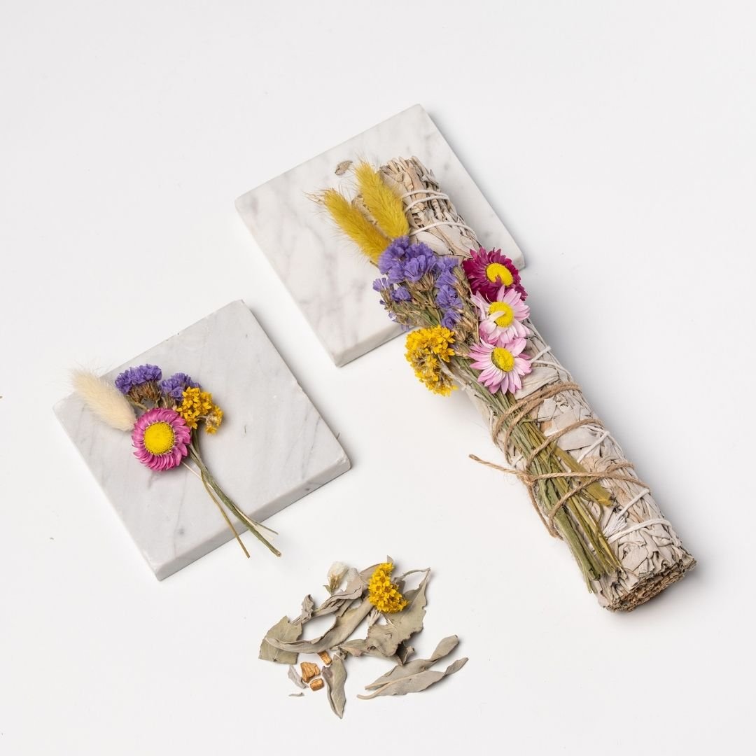 Flower Power Salie Stick (large: 22cm) - Gekleurde Droogbloemen - Smellacloud