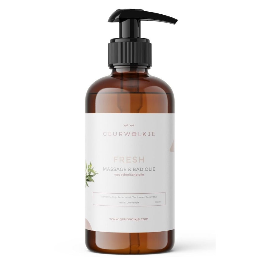 Fresh 100% natürliches Massage - und Badeöl 250ml - Smellacloud