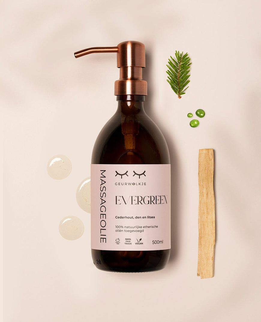 Natürliches Massageöl - Evergreen - 100, 250 & 500 ML - Smellacloud